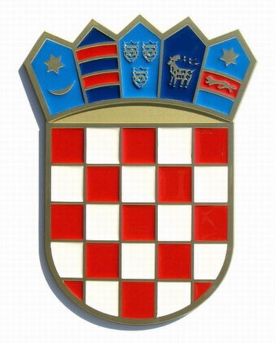 Metalni zidni grb Republike Hrvatske visine 40cm